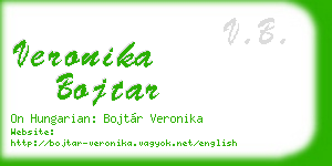 veronika bojtar business card